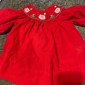 3 months EdgehillCollection corduroy smocked Christmas dress